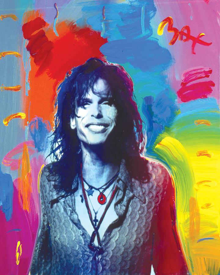 Steven Tyler Art on Canvas Print by PETER MAX: 16 x 20 / Does Not Come Framed / Shipped in a Mailing Tube / This is a Decorative Print / This is Not an Original Oil and is Not Hand Signed by the Artist / In addition these should not be considered