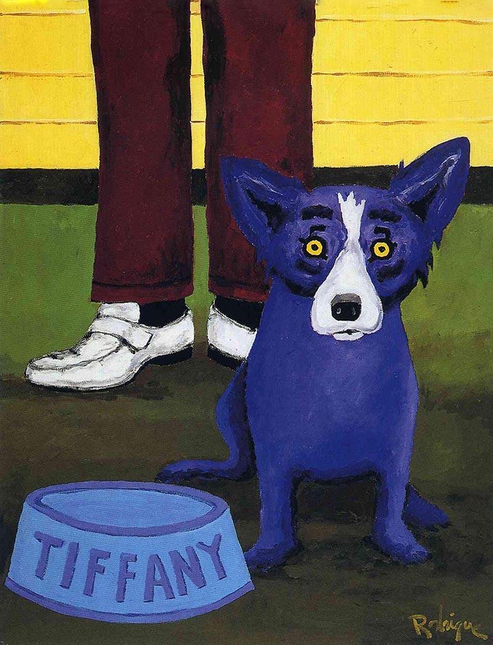 Signed Blue Dog Art on Canvas Art Print: 16 x 20 / Does Not Come Framed / Shipped in a Mailing Tube / This is a Decorative Print / This is Not an Original Oil and is Not Hand Signed by the Artist