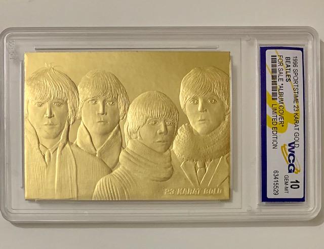 Rare 23k Gold The BEATLES Embossed Album Cover Card: BEATLES FOR SALE Album Cover / Limited Edition / Gem Mint 10 / See all Photos