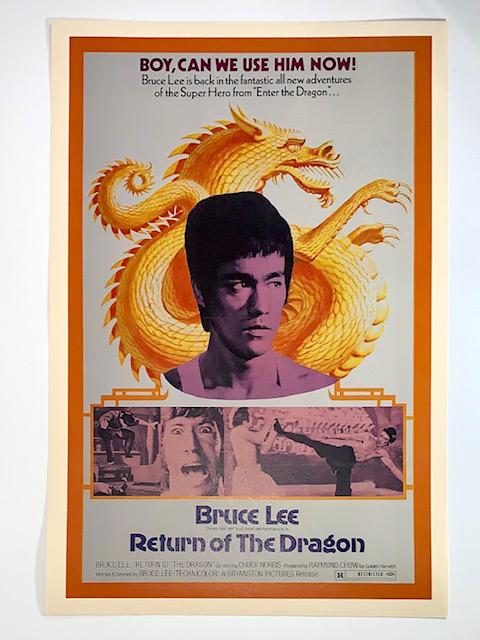 BRUCE LEE The Return of the Dragon Movie Poster: 1972 The Return of the Dragon / 12 x 18 / Not Period Original / Sold as a Decorative Poster