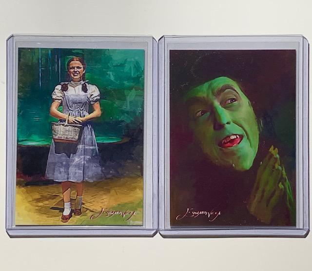 2 Rare Wizard of Oz Artist Signed Giclee Art Cards: DOROTHY and WICKED WITCH / LOT OF 2 / ONLY 50 Produced / Both Hand Signed and Numbered by Artist