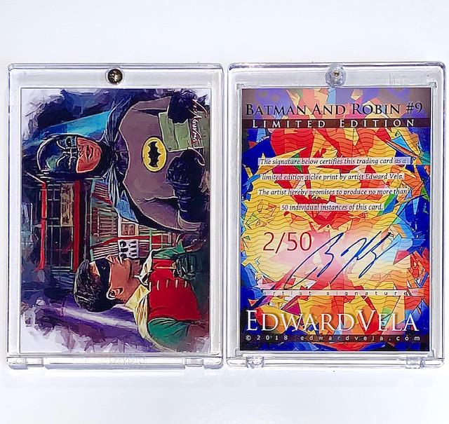 BATMAN and ROBIN Hand Signed by Artist Giclee Art Card: Hand Signed and Numbered by Artist / ONLY 50 Made / Encased