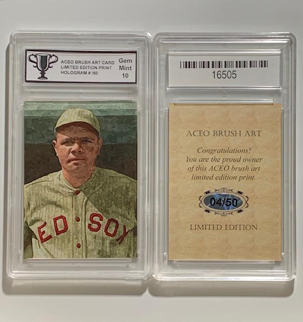 Rare 04/50 BABE RUTH Brush Art Baseball Card (1 of 1)