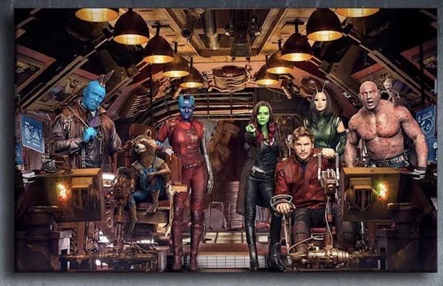 Marvels GUARDIANS of the GALAXY Art Print on Canvas: 12 x 20 / Extremely Cool / Does Not Come Framed / Shipped out in a Mailing Tube / Multiple Photos Posted