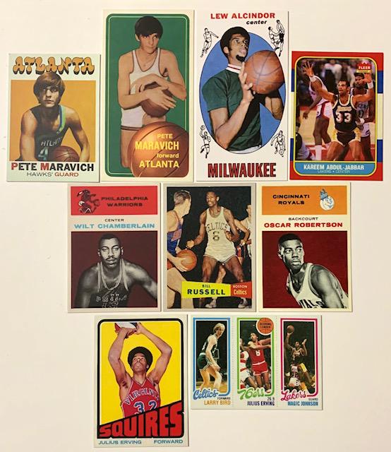 Lot of 9 Vintage Star Player RP Basketball Cards (1 of 2)