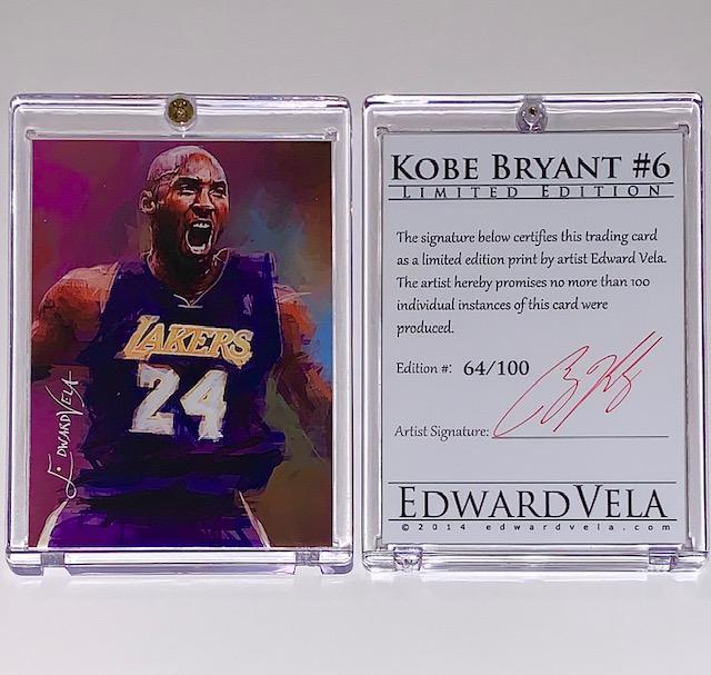 64/100 KOBE BRYANT Giclee Print Art Basketball Card (1 of 1)