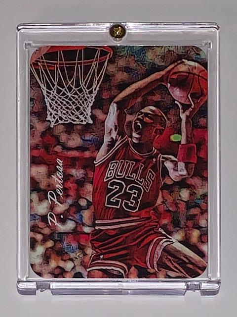MICHAEL JORDAN Artist Signed Pre-Production Art Card (1 of 2)
