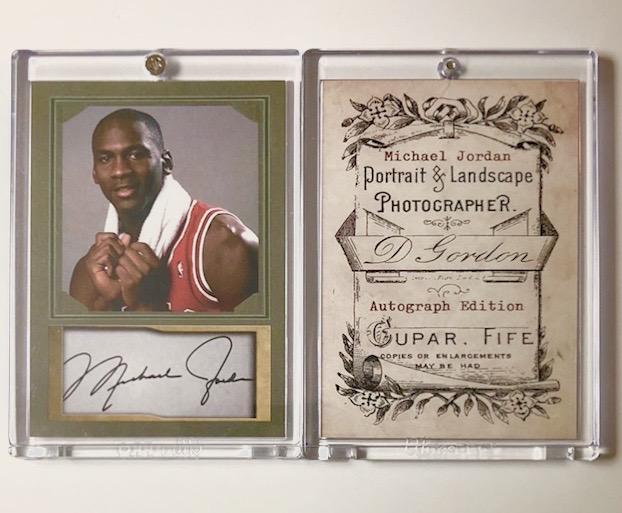 Encased MICHAEL JORDAN Signed Studio Portrait Card (1 of 1)