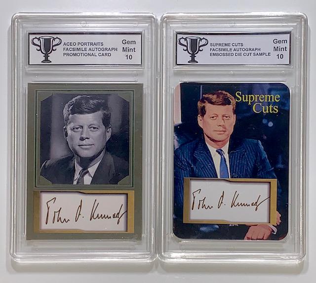 Lot of 2 President John F Kennedy Gem Mint 10 Cards (1 of 2)