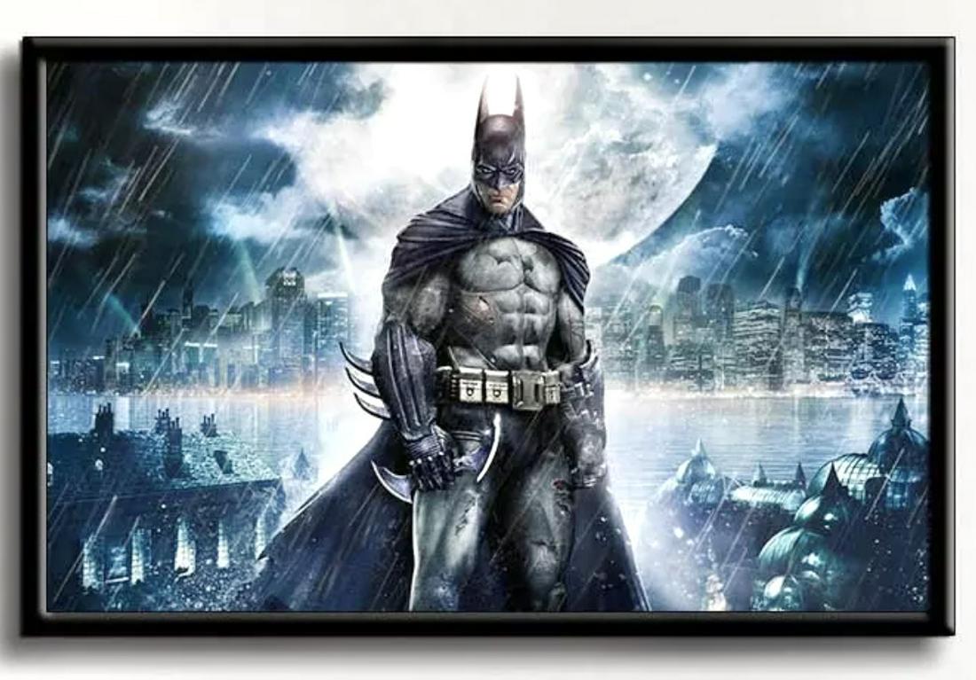 Awesome BATMAN The Dark Knight Art Print on Canvas: 12 x 20 / Does Not Come Framed / Shipped out in a Mailing Tube / Multiple Photos Posted