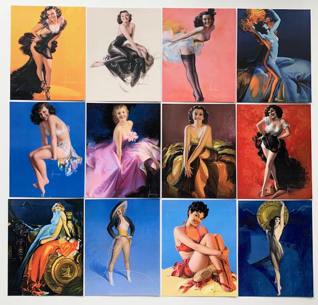 Lot of 12 ROLF ARMSTRONG Risque PinUp Girl Postcards/A (1 of 1)