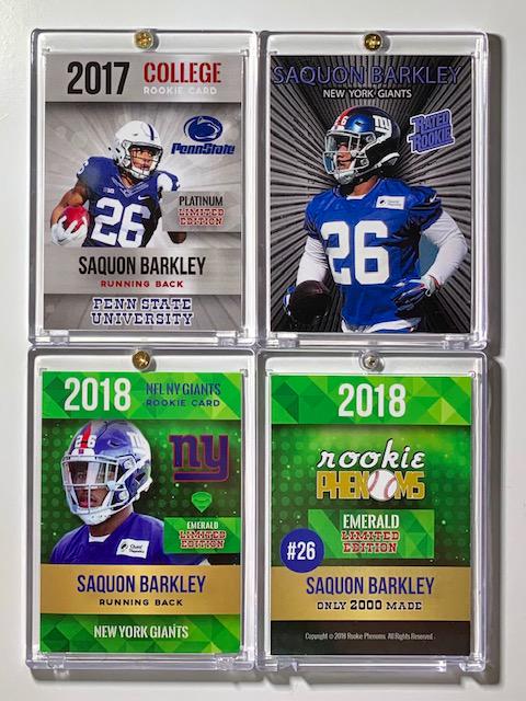 Lot of 3 Rare SAQUON BARKLEY Rookie Football Cards (1 of 1)