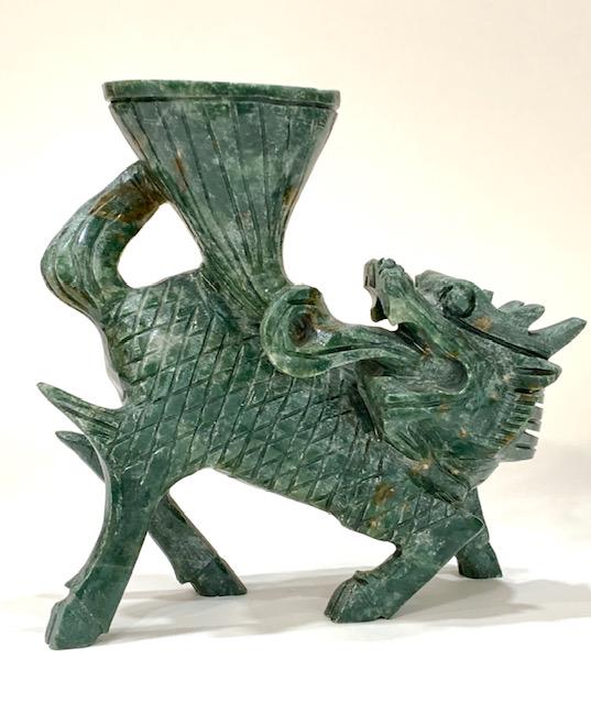 Vintage Hand Carved Jade Dragon Display/Sculpture (1 of 2)