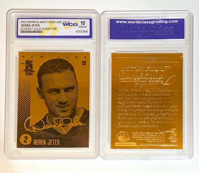 DEREK JETER Merrick Mint Gold Signature Baseball Card (1 of 1)