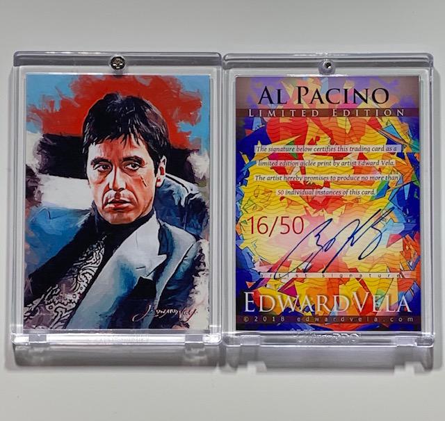 Rare 16/50 SCARFACE Signed by Artist Giclee Art Card: Al Pacino in SCARFACE / Hand Signed & Numbered by Artist ONLY 50 Made