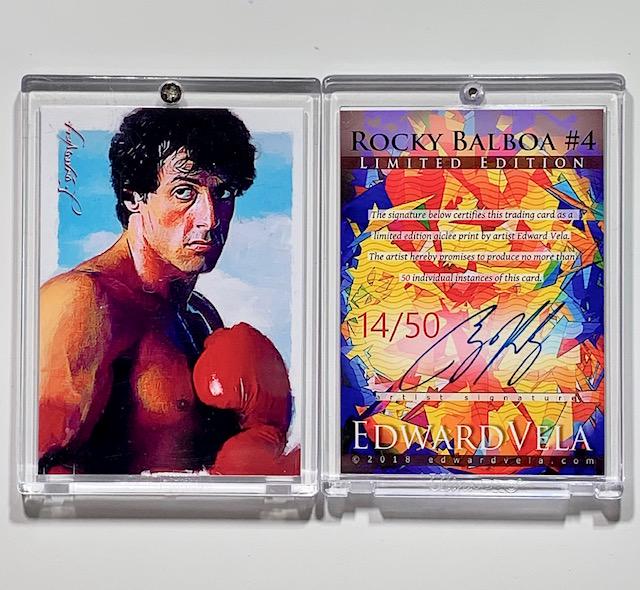 Rare 14/50 ROCKY Signed by Artist Giclee Art Card: Sylvester Stallone as ROCKY BALBOA / Hand Signed & Numbered by Artist ONLY 50 Made