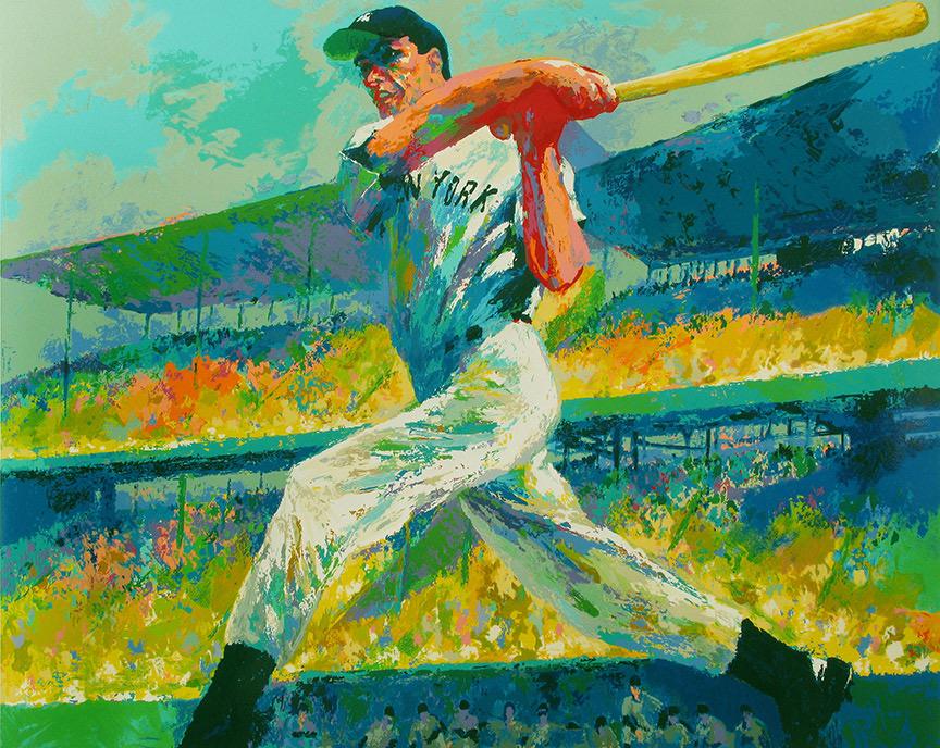 LeRoy Neiman JOE DIMAGGIO Art on Canvas Print: 16 x 20 / Does Not Come Framed / Shipped in a Mailing Tube / This is a Print Not an Original Oil