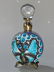 Enameled & Jeweled Butterfly Art Glass Perfume Bottle