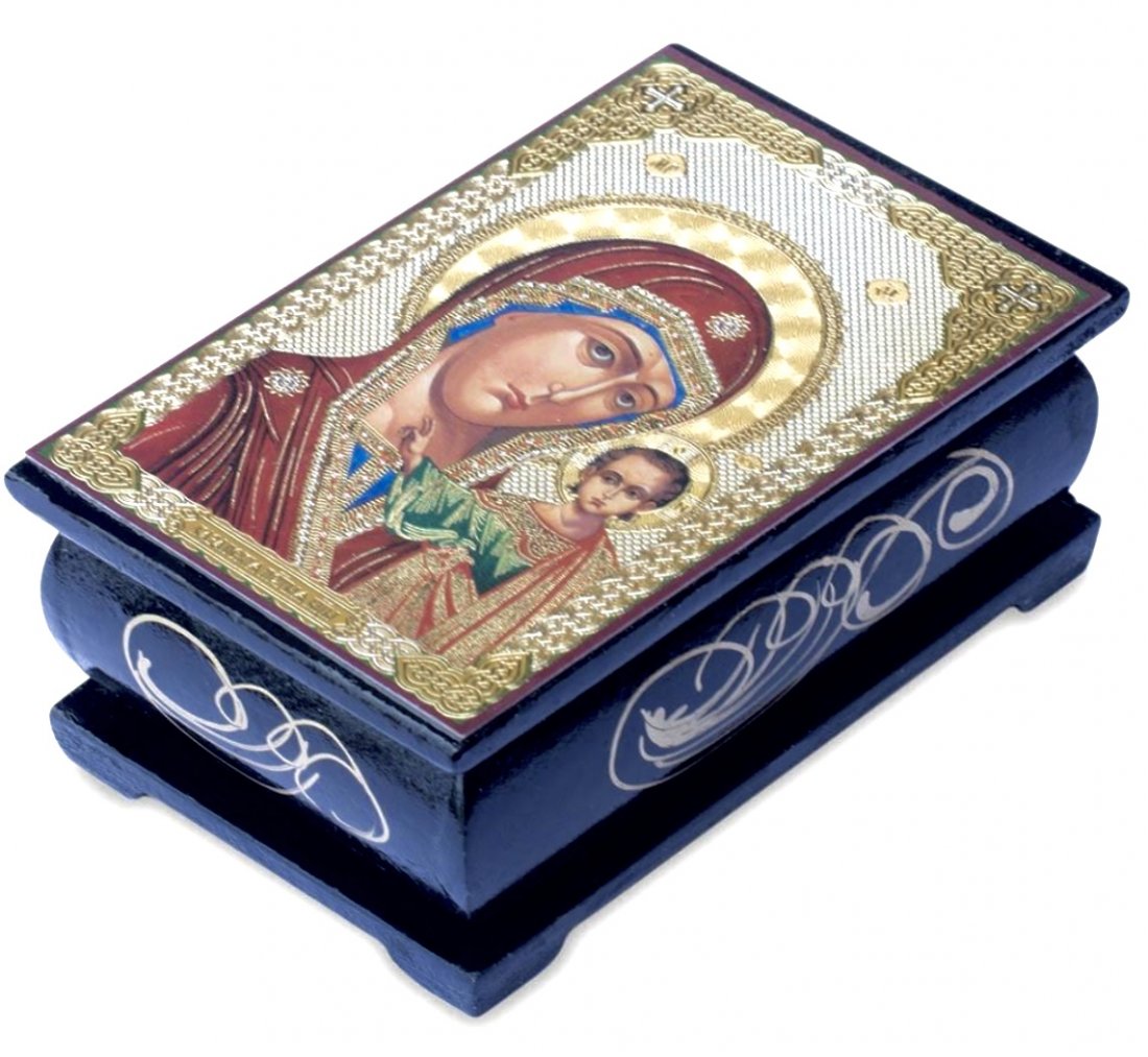 Russian Religious Icon Handmade Rosary/Trinket Box (1 of 3)