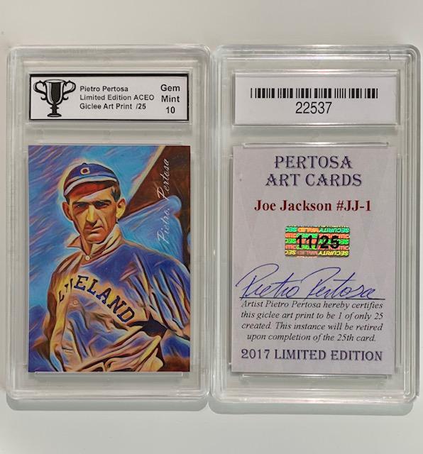 Shoeless Joe Jackson Artist Signed Art Baseball Card (1 of 1)