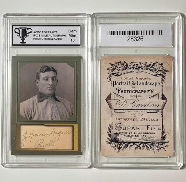 Gem 10 HONUS WAGNER Signed Studio Portrait Card (1 of 1)