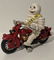 Vintage Cast Iron Toy Michelin Man on Harley Davidson - 2