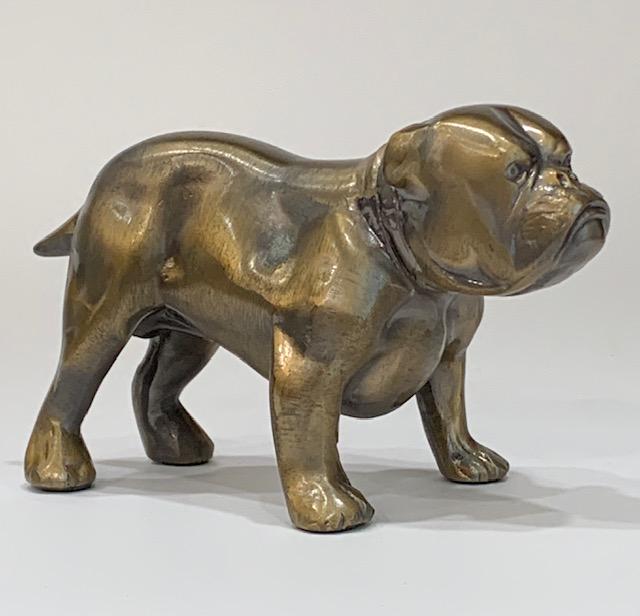 Antique Solid Bronze/Brass Heavy Bulldog Figurine (1 of 4)