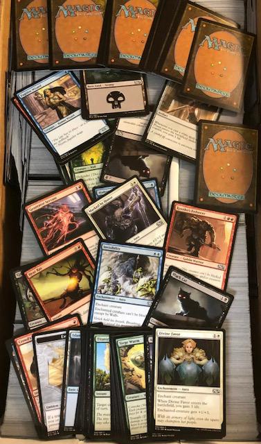 Collection of 600 plus Magic the Gathering Cards: Large Box Consigned that was evenly split up. Box was not searched or sorted and Cards are in excellent condition â€“ This Lot has Stock Photos. One or More of the Cards seen face up in this list