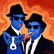 Signed Blue Dog Art Blues Brothers Canvas Art Print