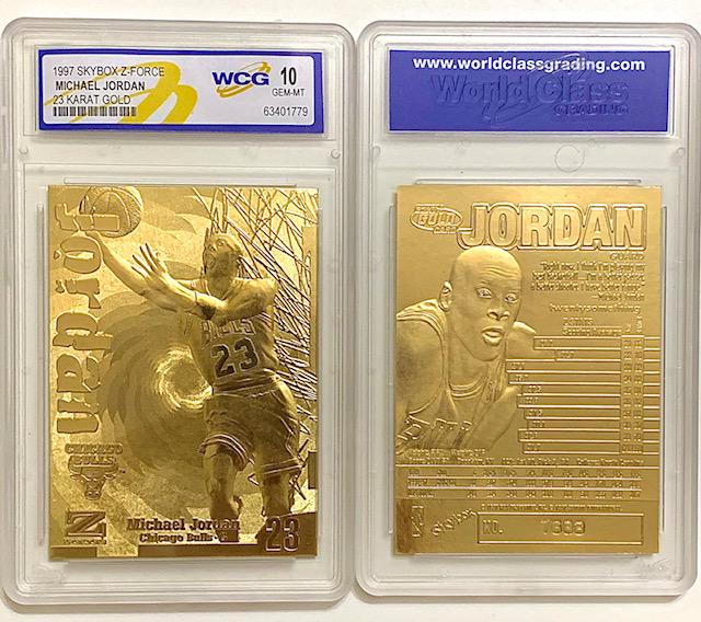 MICHAEL JORDAN 23kt Gold Skybox Z-Force Basketball Card (1 of 1)