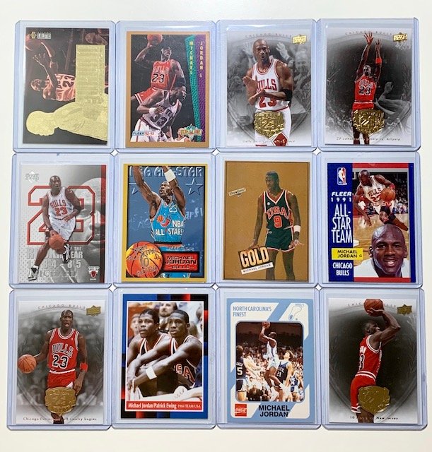 Lot of 12 Michael Jordan Basketball Cards (1 of 1)