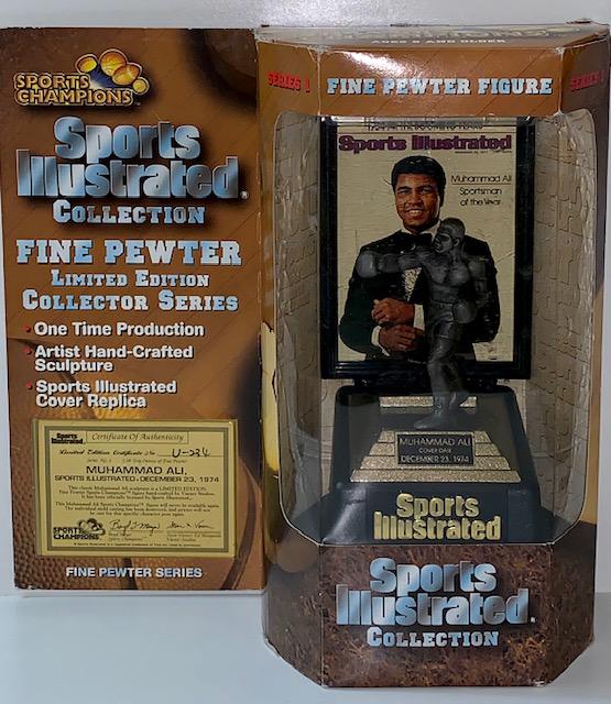 Muhammad Ali LTD Edition Fine Pewter Figure w/Box & COA (1 of 3)