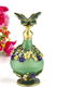 Enameled & Jeweled Butterfly Art Glass Perfume Bottle