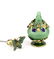 Enameled & Jeweled Butterfly Art Glass Perfume Bottle - 2