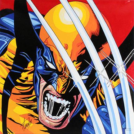 STEVE KAUFMAN Pop Art WOLVERINE Canvas Print (1 of 1)
