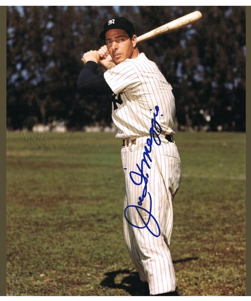 Joe DiMaggio 8 x 10 Facsimile Autographed Photo: This is a Facsimile Autographed Photograph - Measurements 8 x 10 â€“ NOT HAND SIGNED