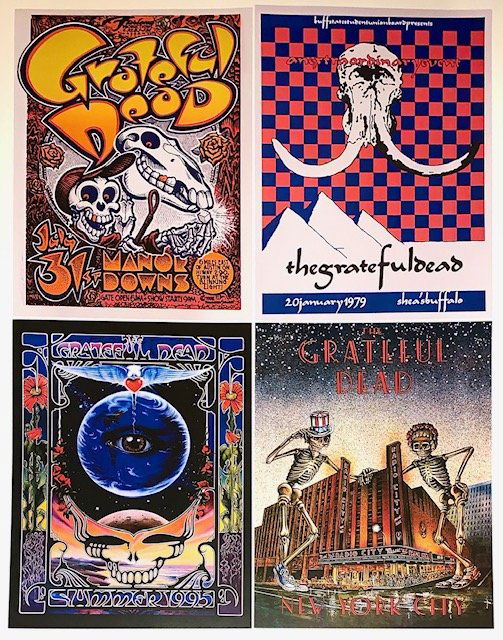 Lot of 4 The GRATEFUL DEAD Concert Poster Lithographs (1 of 1)