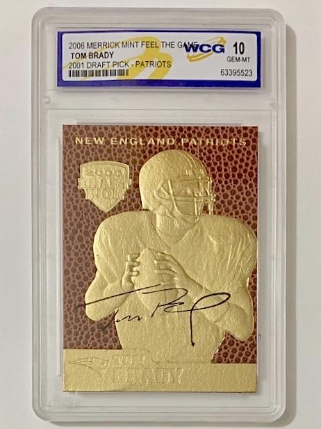 TOM BRADY Gold Textured Draft Picks Football Card (1 of 1)