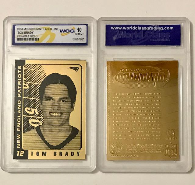 Gem 10 TOM BRADY 23k Gold Merrick Mint Football Card (1 of 1)