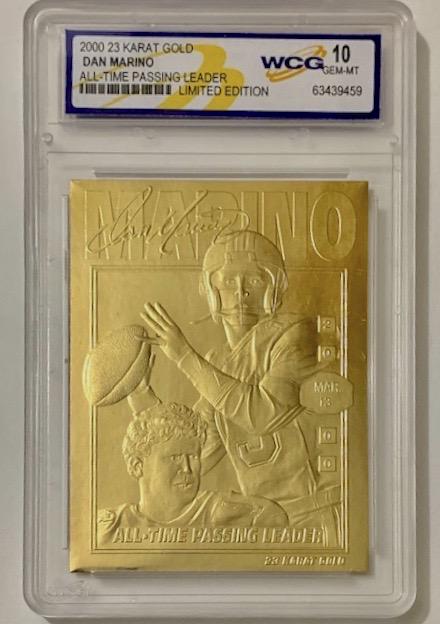Rare DAN MARINO 23kt Gold Merrick Mint Football Card (1 of 2)