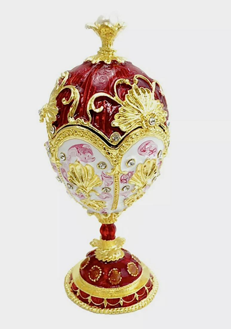 FABERGE Inspired Russian Enameled Egg Trinket Box (1 of 2)