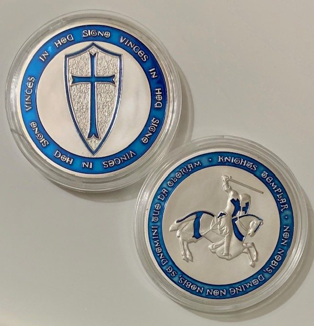 1oz Silver Clad Freemason Knights of Templar Coin (1 of 1)