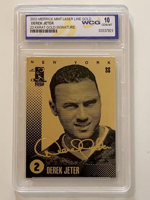 DEREK JETER 23k Gold Signature Edition Baseball Card (1 of 2)