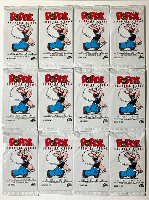12 Sealed Packs of POPEYE Comic Strip Trading Cards: LOT OF 12 / Sealed