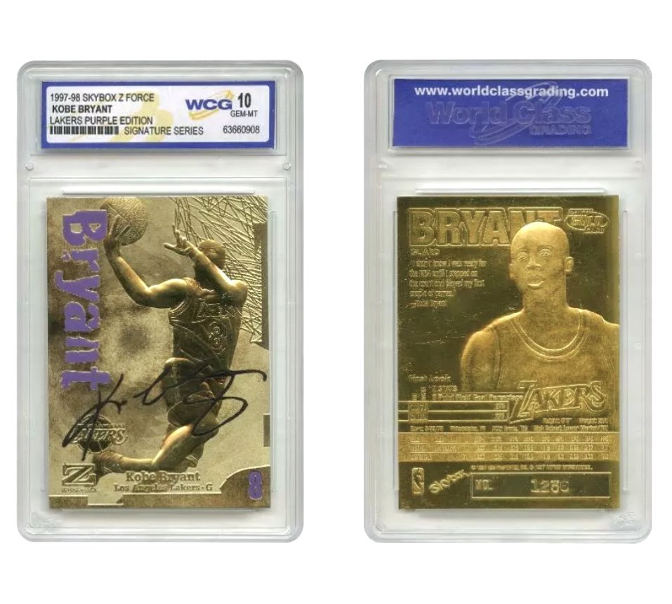 KOBE BRYANT 23kt Gold Signature Series Basketball Card (1 of 1)