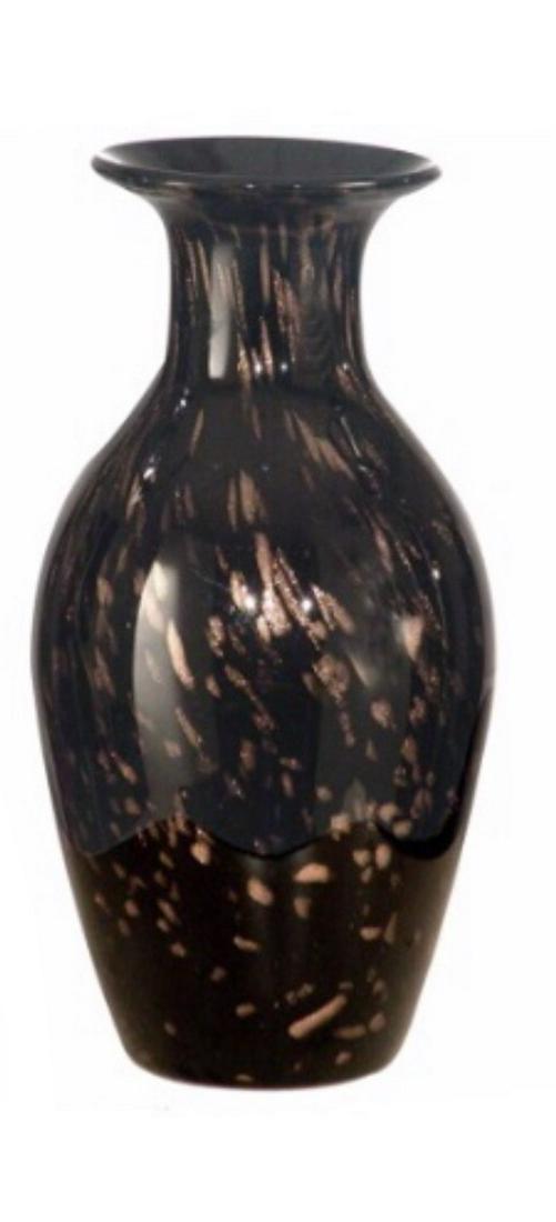 Dale Tiffany Gold Infused Favrille Art Glass Vase: Premiered on Antique Roadshow - Handmade â€“ Black and Gold Infused - See all Photos