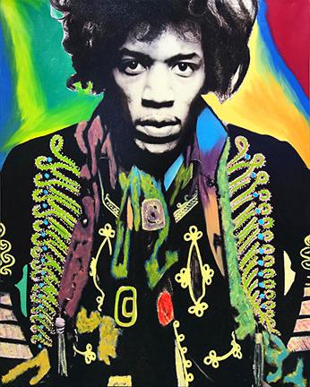 STEVE KAUFMAN Pop Art JIMI HENDRIX Canvas Print: 16 x 20 / Does Not Come Framed / Shipped in a Mailing Tube / This is a Decorative Print / This is Not an Original Oil and is Not Hand Signed by the Artist