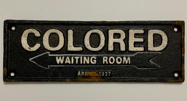 Dated 1937 Black Americana Cast Iron Segregation Sign: We Do Not Support any of the Ideals this Piece Represents / Exact Age Unknown / Sold AS-IS
