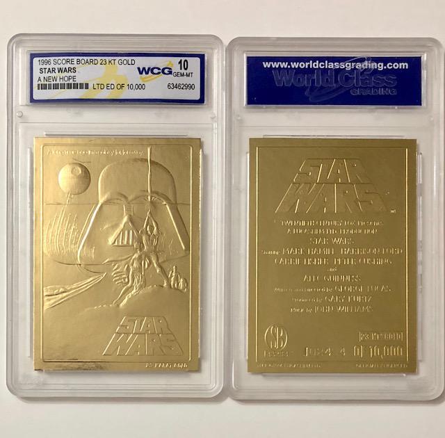 Gem 10 STAR WARS Embossed 23k Gold Trading Card: Gem Mint 10 â€“ Merrick Mint 23kt Gold Foiled Trading Card - See all Photos