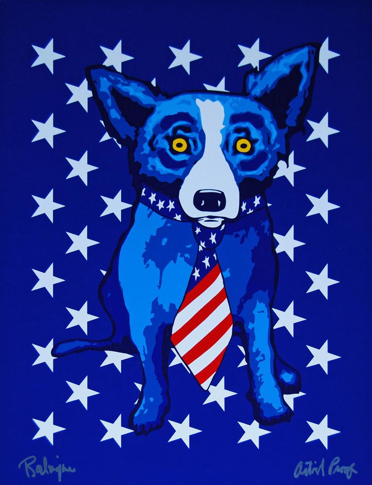 Rodrigue Blue Dog Artist Proof Canvas Art Print: 16 x 20 / Does Not Come Framed / Shipped in a Mailing Tube / This is a Decorative Print / This is Not an Original Oil and is Not Hand Signed by the Artist